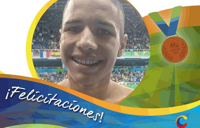 Carlos Serrano ganó bronce en natación. Foto: Interlatin