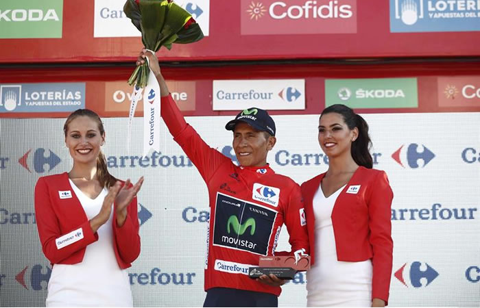 Nairo Quintana sigue líder de La Vuelta. Foto: EFE
