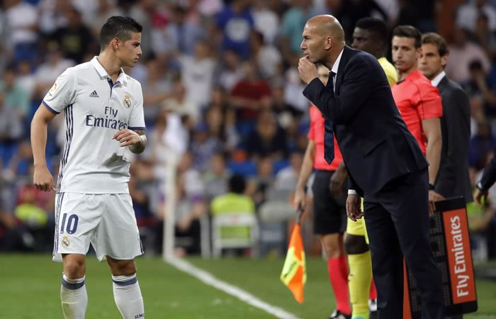 Zidane podría contar con James Rodríguez. Foto: EFE