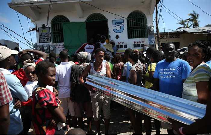 Haití declara tres días de luto por el huracán Matthew. Foto: EFE