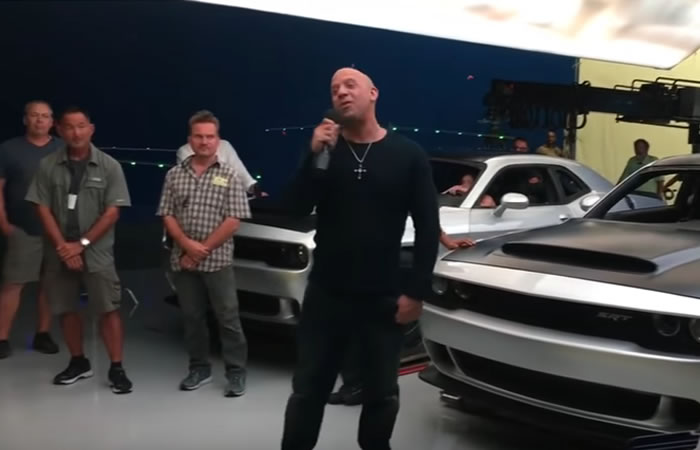 Vin Diesel en el set de Rápido y Furioso. Foto: Youtube