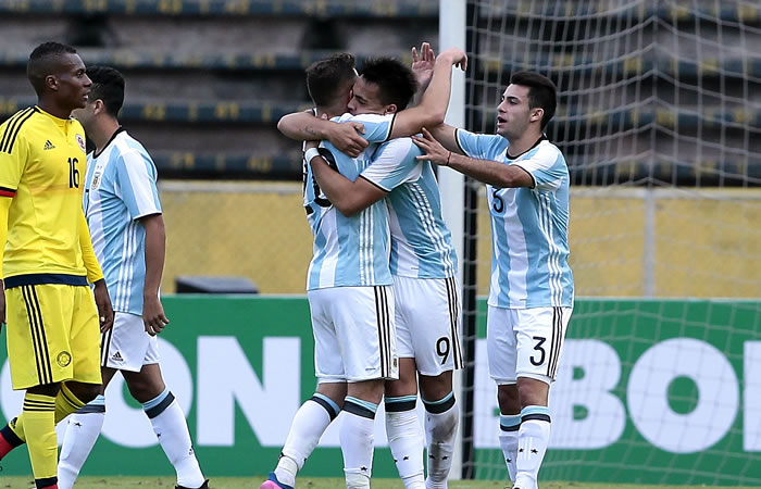 Colombia y Argentina en el Sudamericano Sub 20. Foto: EFE