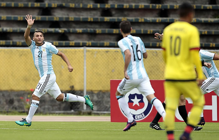 Colombia vs. Argentina en el Sudamericano Sub 20. Foto: EFE