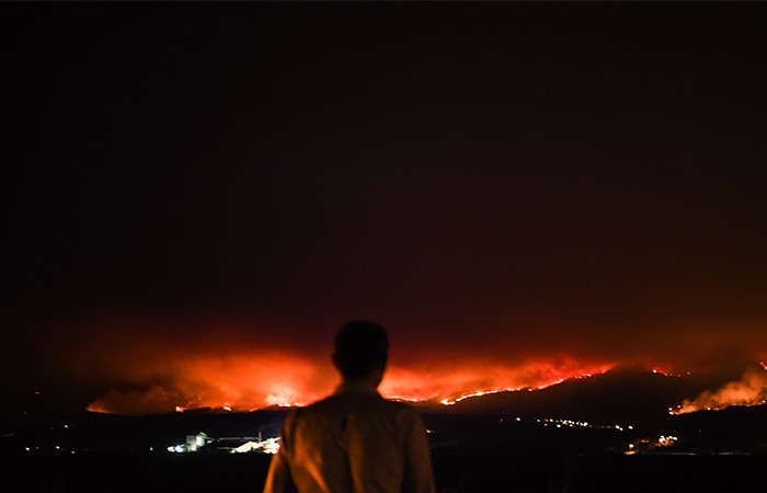 Incendio forestal en Portugal. Foto: AFP