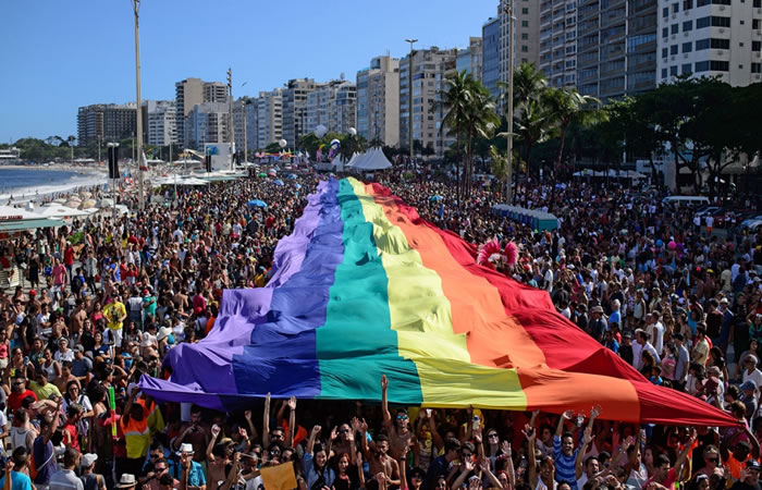 La comunidad LGBTI celebra el Festival del Orgullo Gay. Foto: AFP