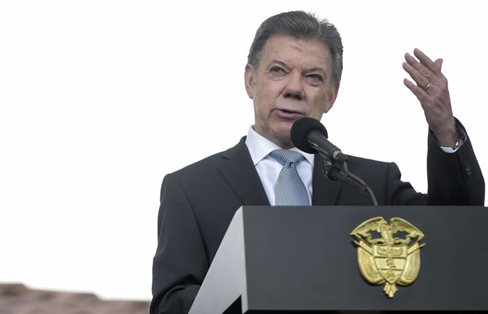 Presidente Juan Manuel Santos. Foto: AFP