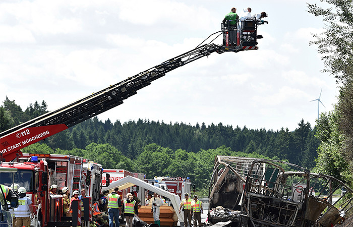 Accidente en Alemania. Foto: AFP