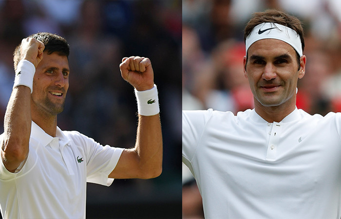 Djokovic y Federer. Foto: AFP
