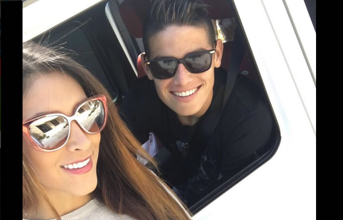 Daniela Ospina junto a su esposo James Rodríguez. Foto: Instagram