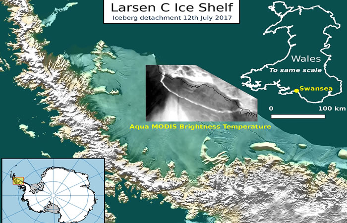 La formación de icebergs es un proceso natural. Foto: AFP