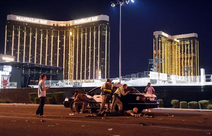 Ciento de personas entraron en pánico tras el tiroteo en concierto de Las Vegas. Foto: AFP