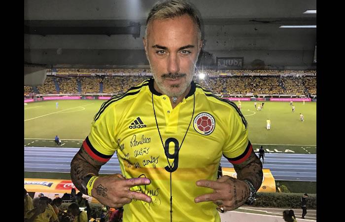 Gianluca Vacchi se gozó la fiesta del fútbol en Colombia. Foto: Instagram