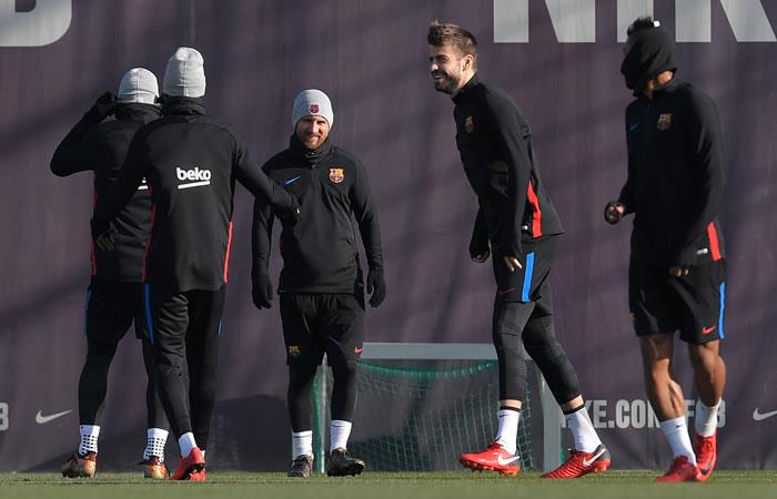 FC Barcelona se prepara para el derbi español. Foto: AFP