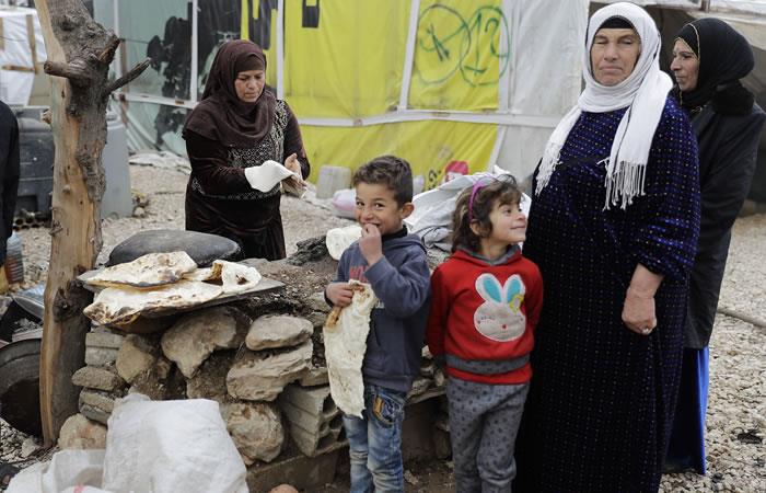 Refugiados sirios. Foto: AFP