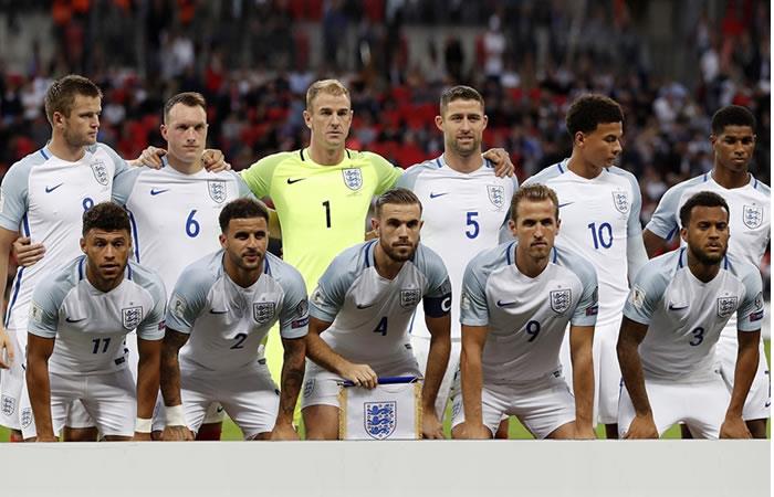 Selección de Inglaterra. Foto: AFP