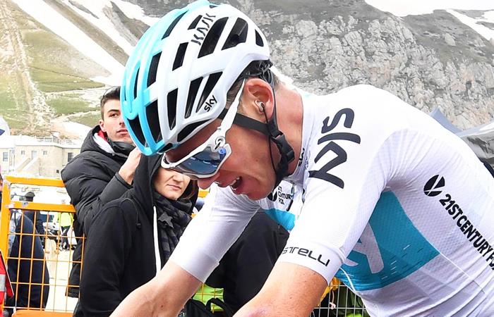 Chris Froome en el Giro de Italia. Foto: EFE