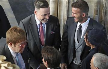 Durante la boda real, David Beckham y Elton John se besaron en la boca
