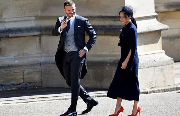 Así fueron los Beckham a la boda. Foto: EFE