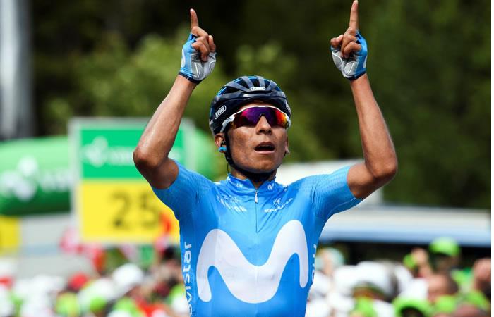 Nairo Quintana gana la séptima etapa del Tour de Suiza. Foto: EFE