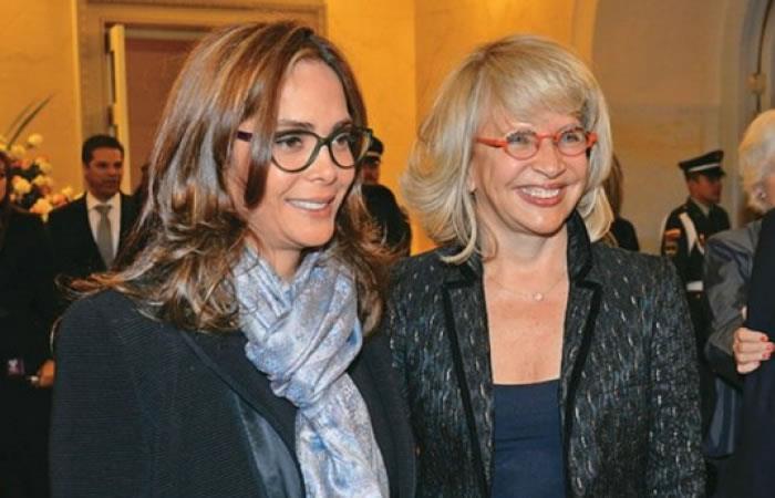 Exministras Gina Parody y Cecilia Álvarez. Foto: AFP