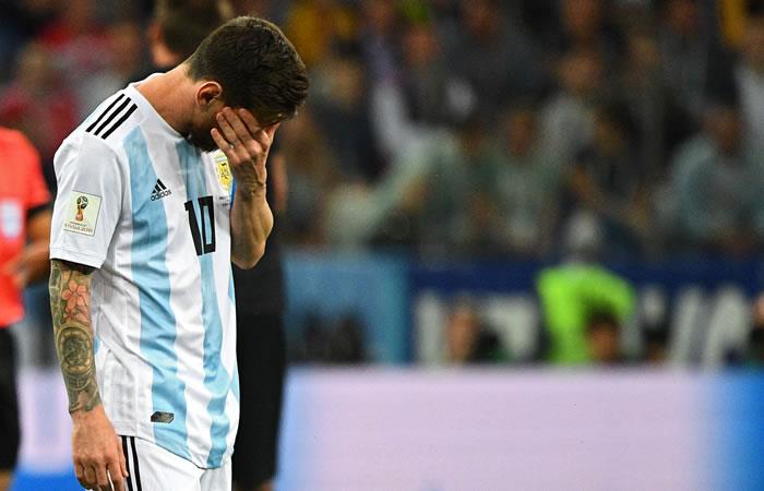 Argentina está casi que eliminada del Mundial. Foto: AFP