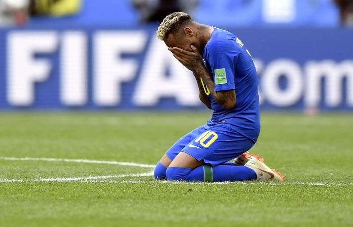 Neymar rompe en llanto tras el partido con Costa Rica. Foto: AFP