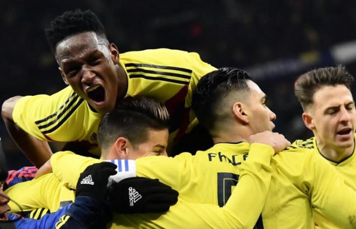 Yerry Mina abrió el marcador para la selección Colombia. Foto: AFP