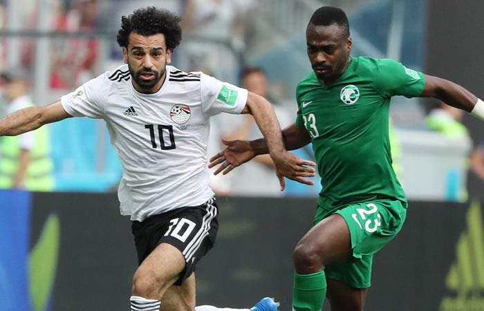 Arabia Saudita y Egipto empataron sus respectivas despedidas del Mundial. Foto: EFE