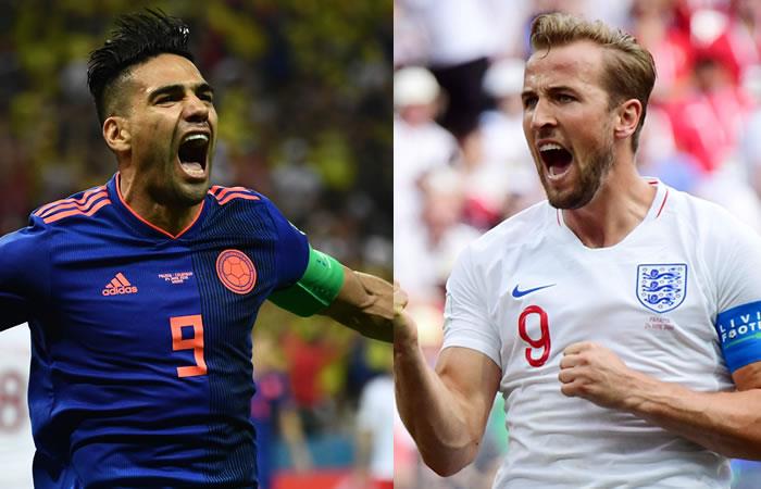 Colombia e Inglaterra se enfrentan en los octavos de final. Foto: AFP