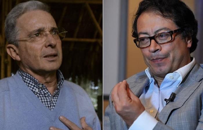 Álvaro Uribe y Gustavo Petro siempre enfrentados. Foto: AFP