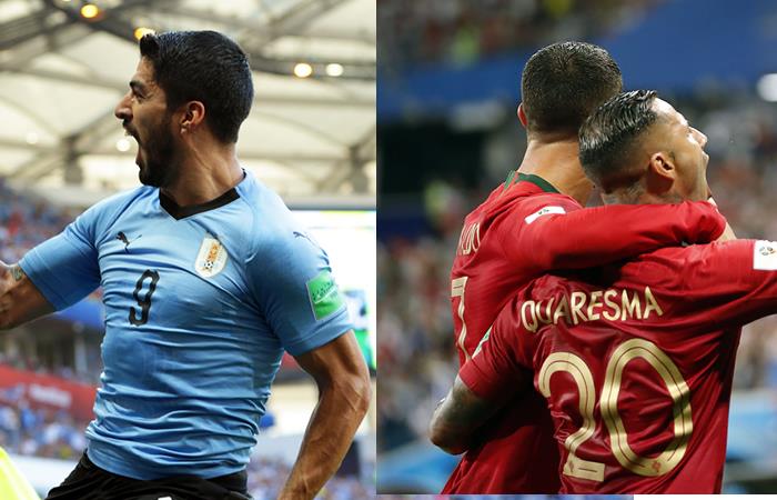 Uruguay y Portugal se enfrentan en los octavos de final del Mundial de Rusia 2018. Foto: EFE