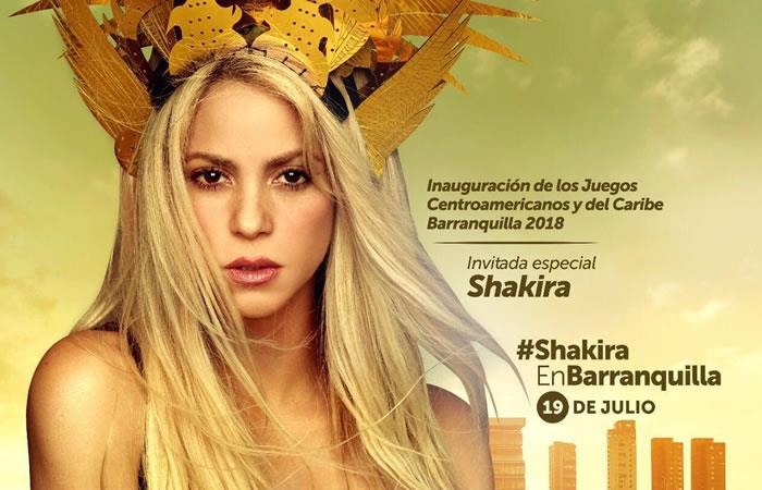 Shakira está lista para la inauguración. Foto: Twitter