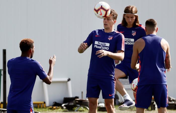 Santiago Arias en entrenamiento con Atlético de Madrid. Foto: EFE