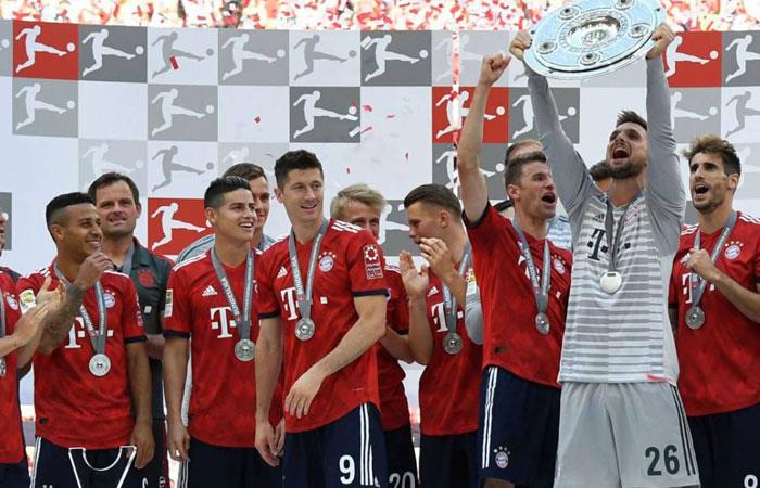 James Rodríguez se corona campéon de la Bundesliga con Bayern Munich. Foto: AFP