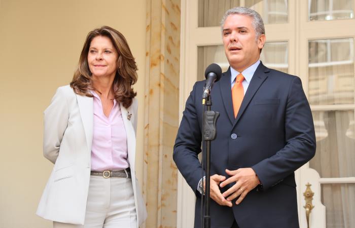 El presidente electo Iván Duque (d), junto a su vicepresidenta, Marta Lucía Ramírez (i). Foto: EFE