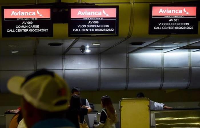 Avianca canceló otros 17 vuelos nacionales e internacionales. Foto: AFP
