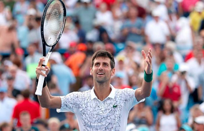 Djokovic le gana a Roger Federe. Foto: AFP