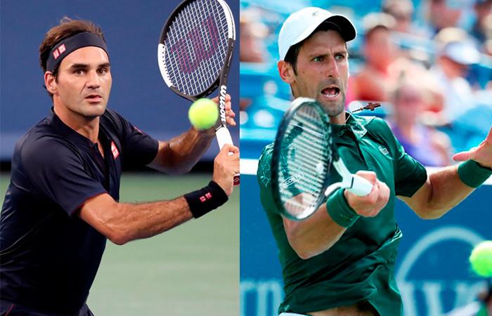 Roger Federer y Novak Djokovic a la final. Foto: AFP