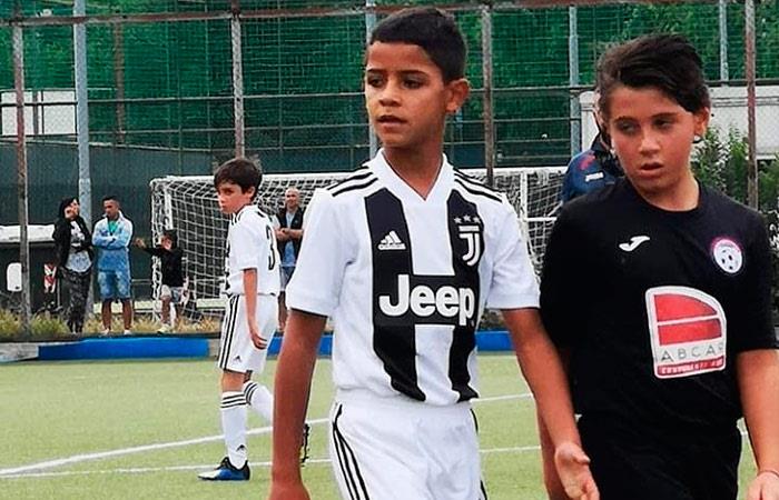 El hijo de Cristiano Ronaldo con las inferiores de Juventus. Foto: Twitter