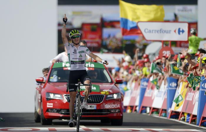 Benjamin King, ganador de la novena etapa de la Vuelta a España. Foto: AFP