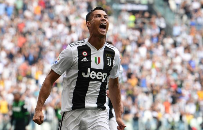 Cristiano Ronaldo celebra sus goles con Juventus en la Serie A. Foto: AFP