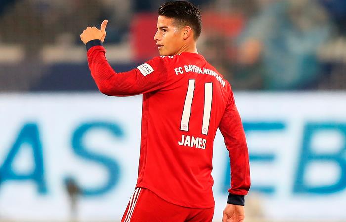 James Rodríguez, jugador de Bayern Múnich. Foto: AFP