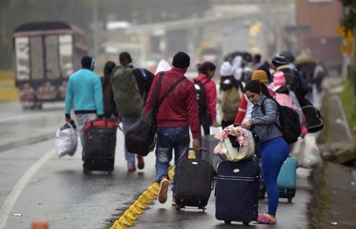 Migrantes venezolanos en Colombia. Foto: Twitter