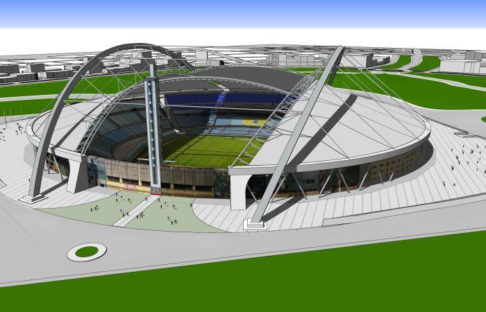 Así quieren renovar el estadio Centenario en Uruguay. Foto: EFE