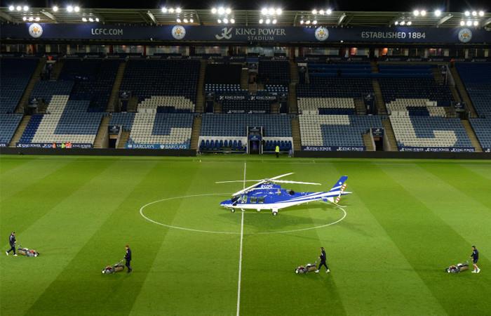 Helicóptero del dueño del Leicester se estrelló. Foto: AFP
