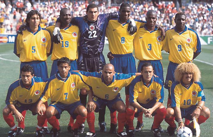 Selección Colombia en el Mundial de Francia 98. Foto: AFP