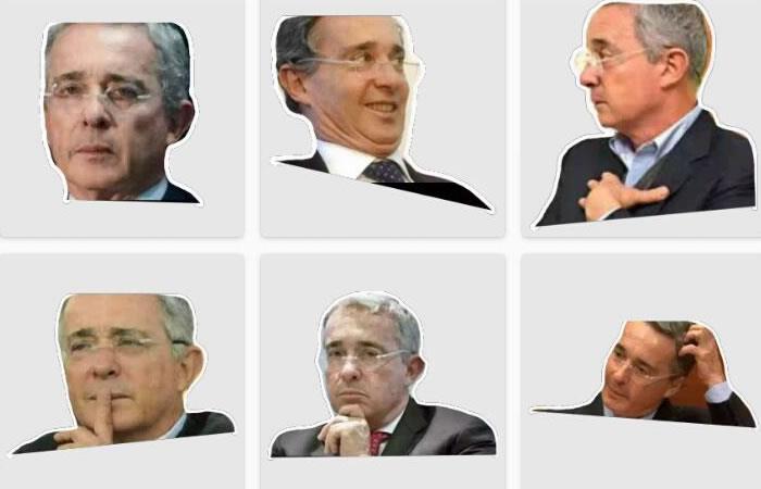 Nuevos Stickers del senador Uribe. Foto: Twitter