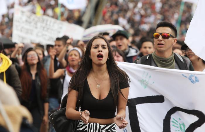 Protestas estudiantiles este 28 de noviembre. Foto: AFP