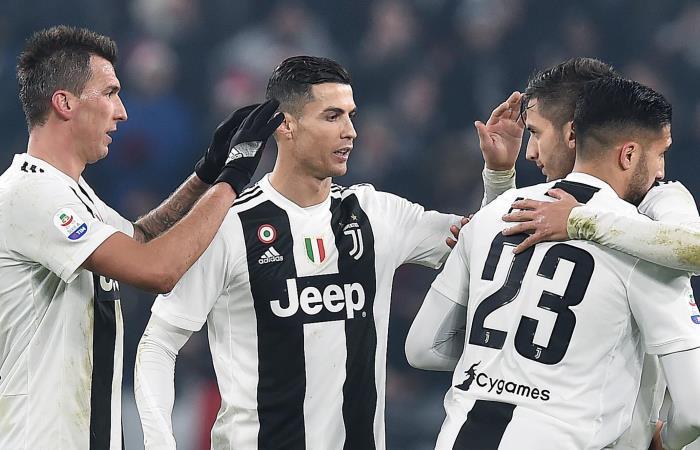 Juventus celebra la victoria ante Inter de Milán. Foto: EFE