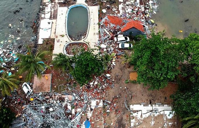 Devastación causada por el tsunami. Foto: AFP